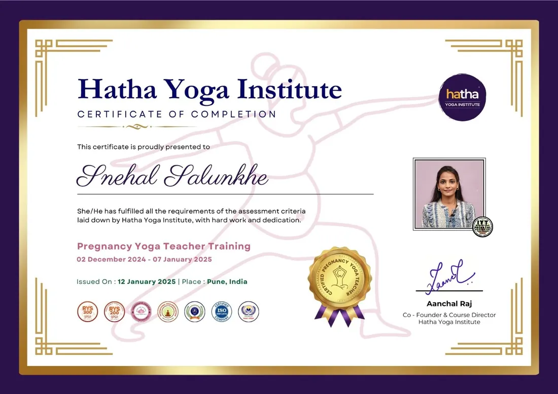 Pregnancy Yoga Teacher for Snehal Salunkhe