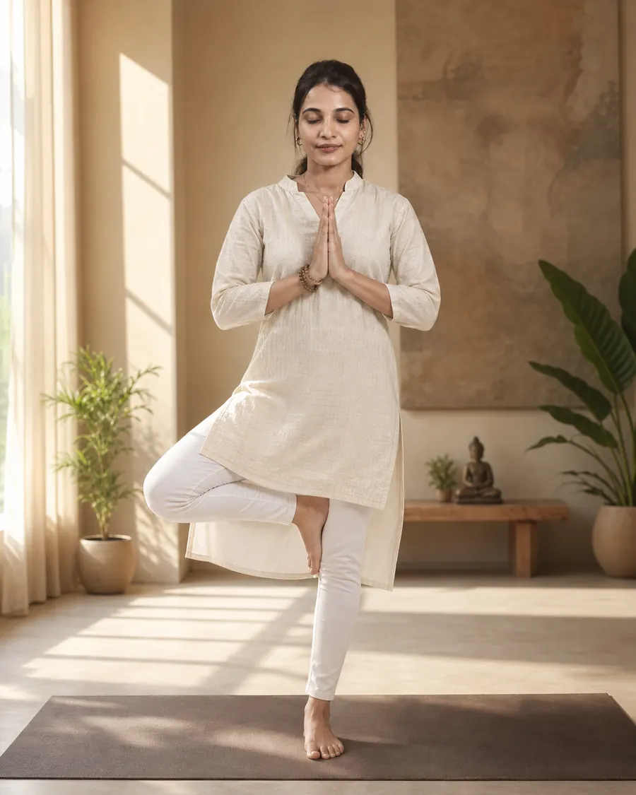 Daily guided yoga posture practice