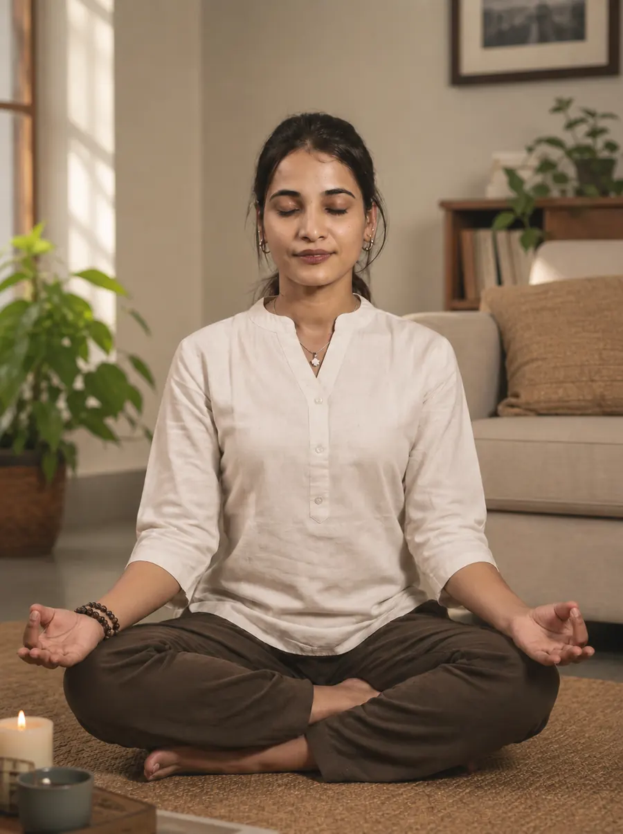 Seated meditation at home