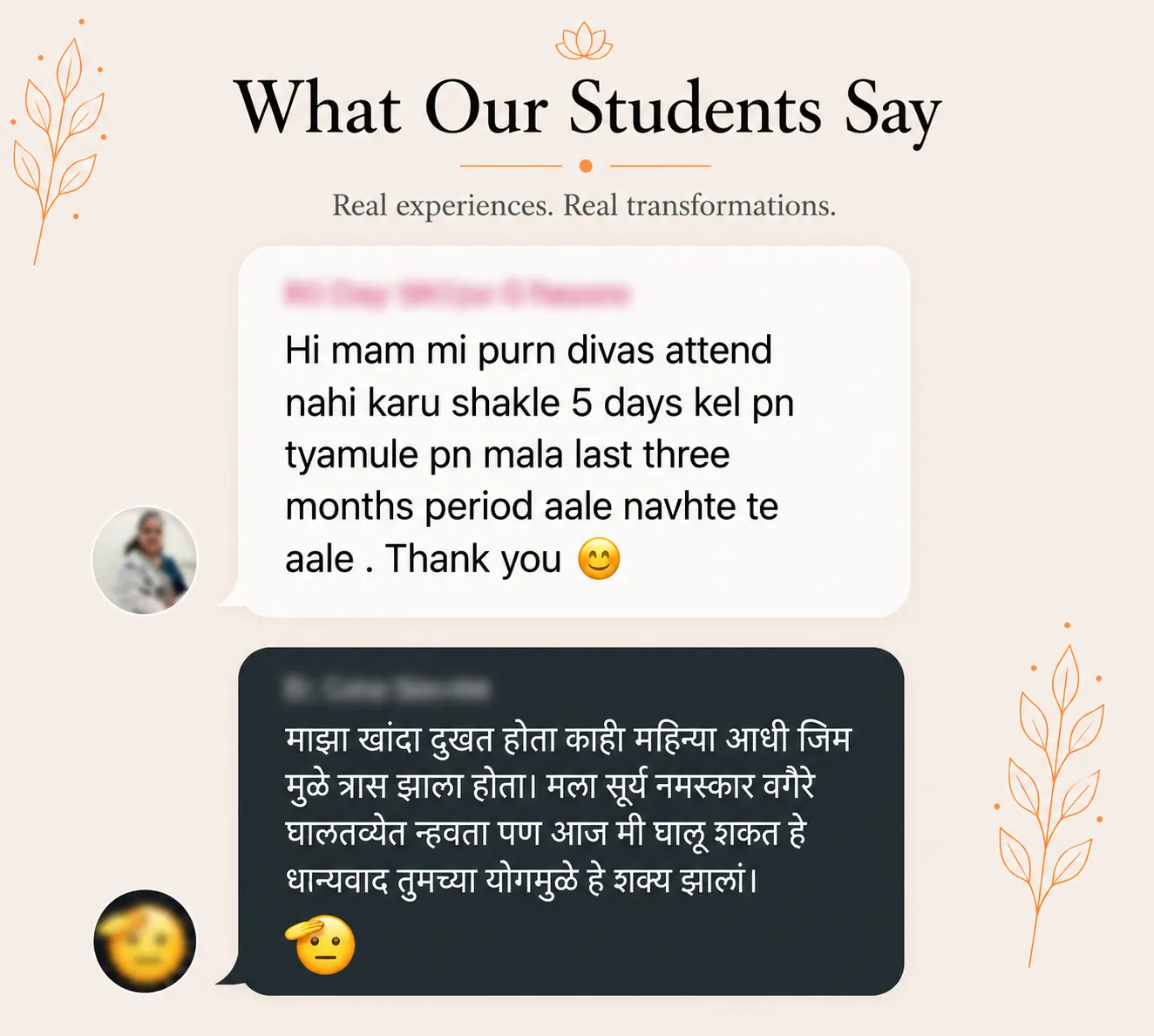 Student review screenshot for Snehyoga online yoga classes and guided daily yoga practice 10
