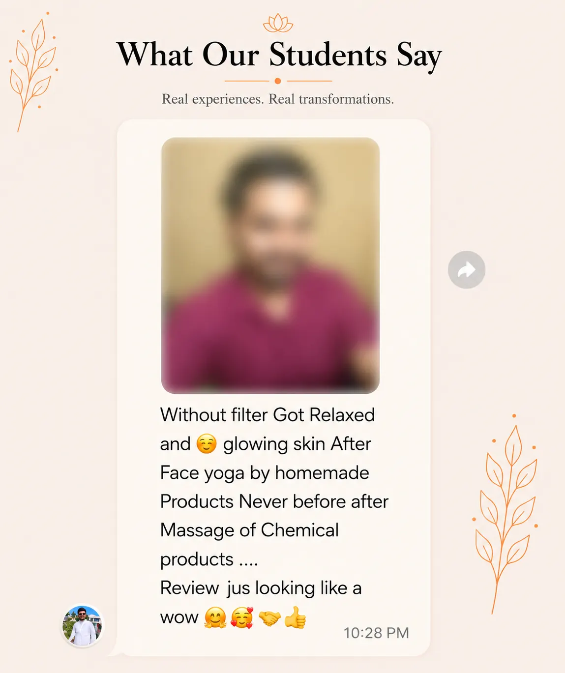 Student review screenshot for Snehyoga online yoga classes and guided daily yoga practice 11